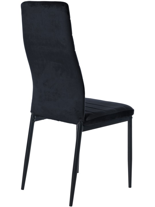 Cadeira da sala de jantar em veludo Mayfair, preto