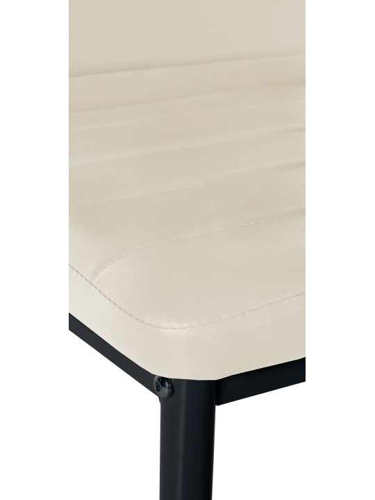 Conjunto de 6 cadeiras de jantar em couro sintético Mayfair, creme Conjunto de 6 cadeiras de jantar em couro sintético Mayfair, creme