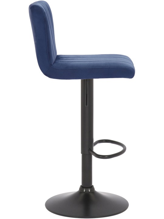 Banqueta alta Jamie veludo, azul