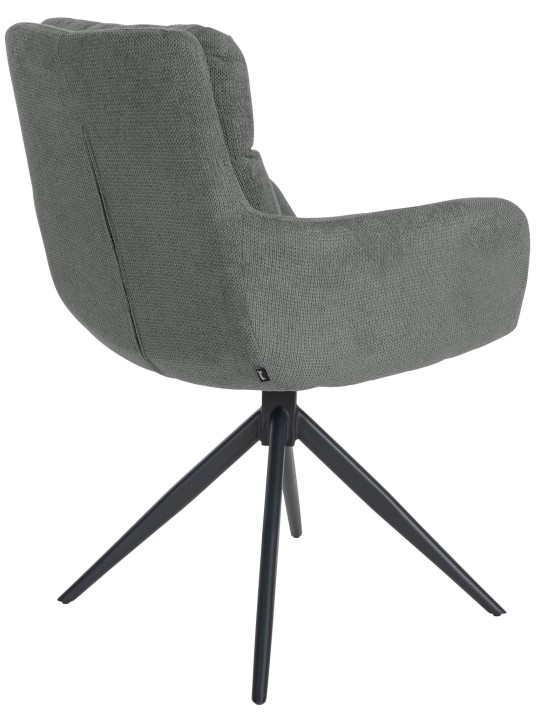 Cadeira de jantar Vilas em tecido, cinza