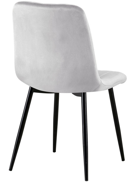 Cadeira de veludo Dijon, cinza