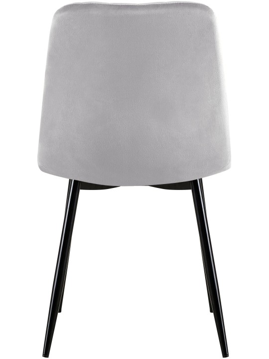 Cadeira de veludo Dijon, cinza