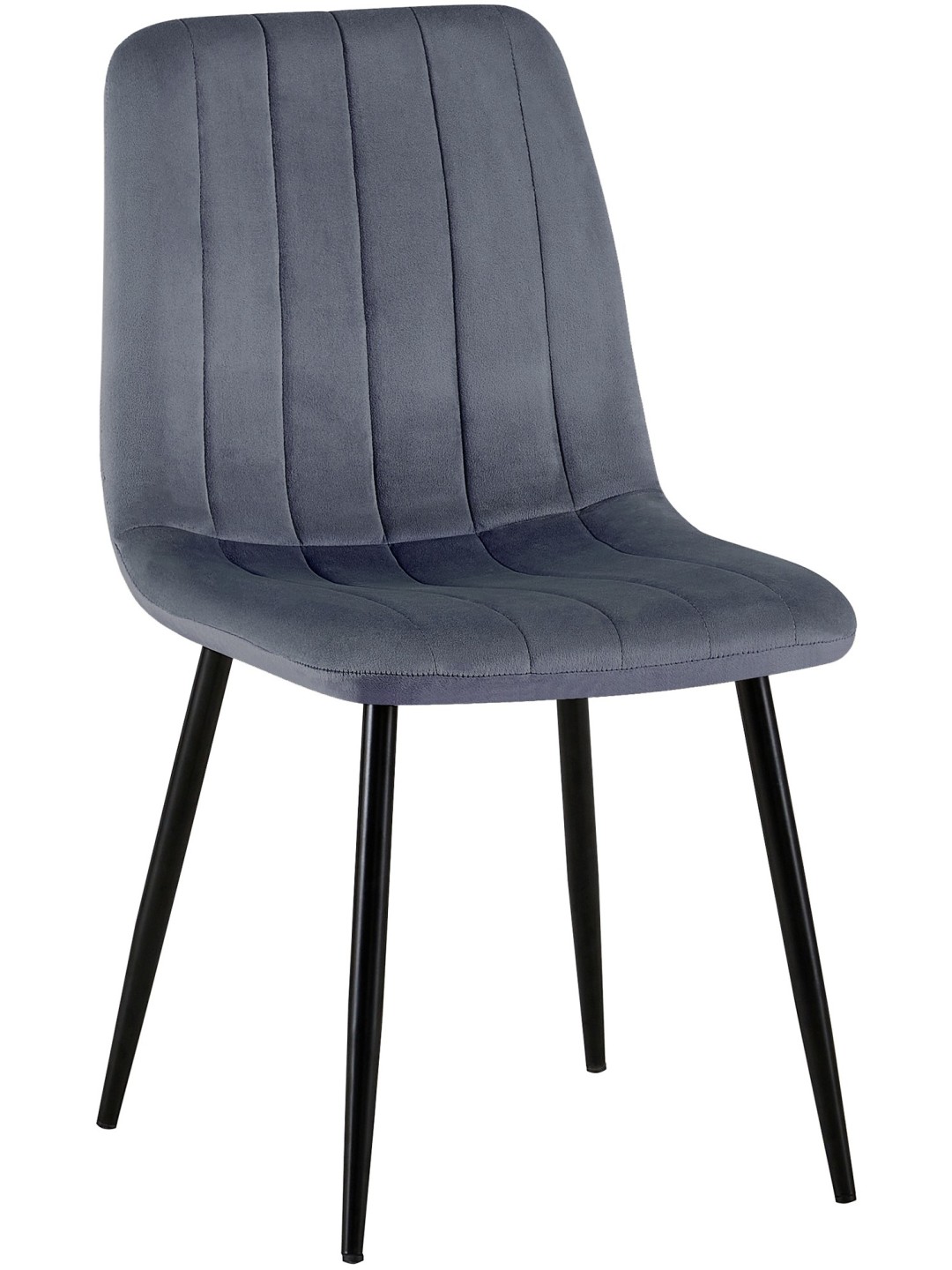 Cadeira de veludo Dijon, cinza escuro