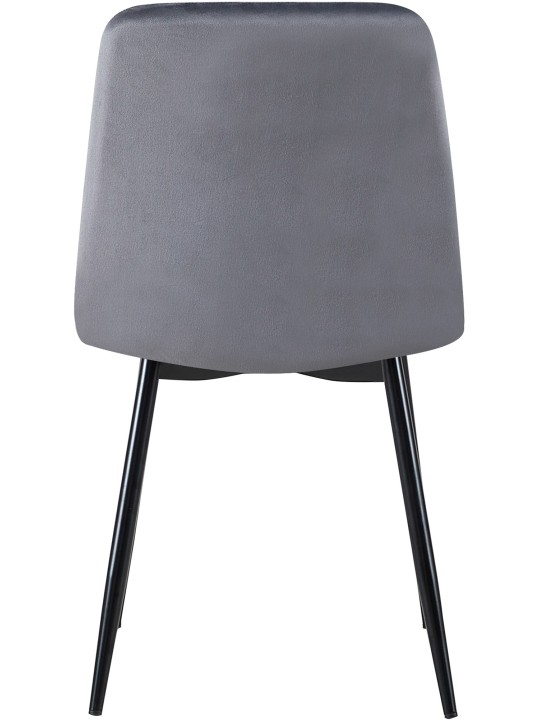 Cadeira de veludo Dijon, cinza escuro