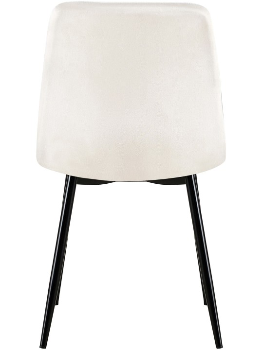 Cadeira de veludo Dijon, branco creme Cadeira de veludo Dijon, branco creme