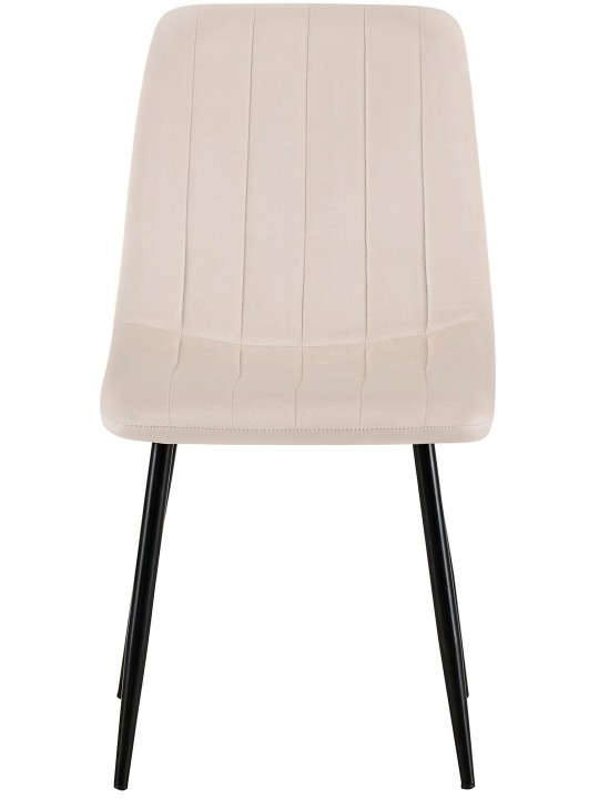 Conjunto de 4 cadeiras de veludo Dijon, creme
