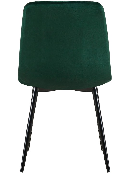 Conjunto de 4 cadeiras de veludo Dijon, verde