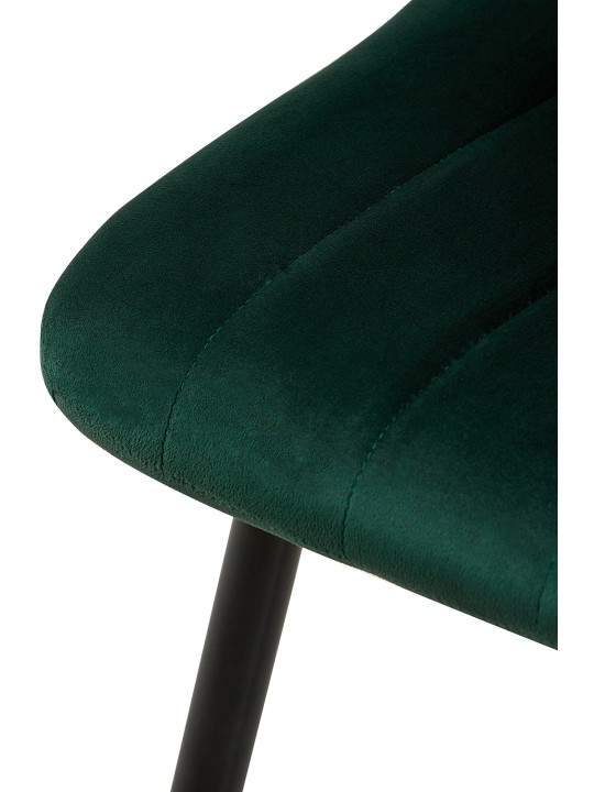 Conjunto de 4 cadeiras de veludo Dijon, verde