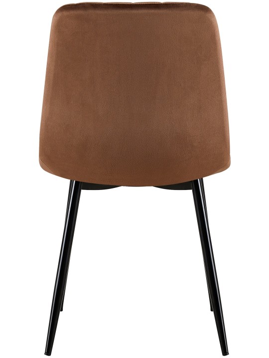 Conjunto de 4 cadeiras de veludo Dijon, castanho