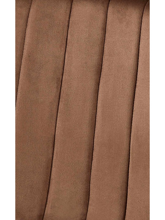 Conjunto de 4 cadeiras de veludo Dijon, castanho