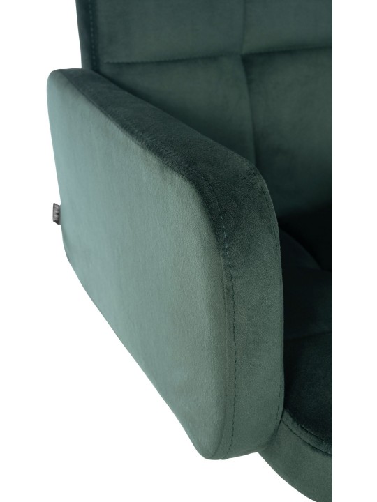 Banqueta alta de veludo Los Angeles, verde escuro