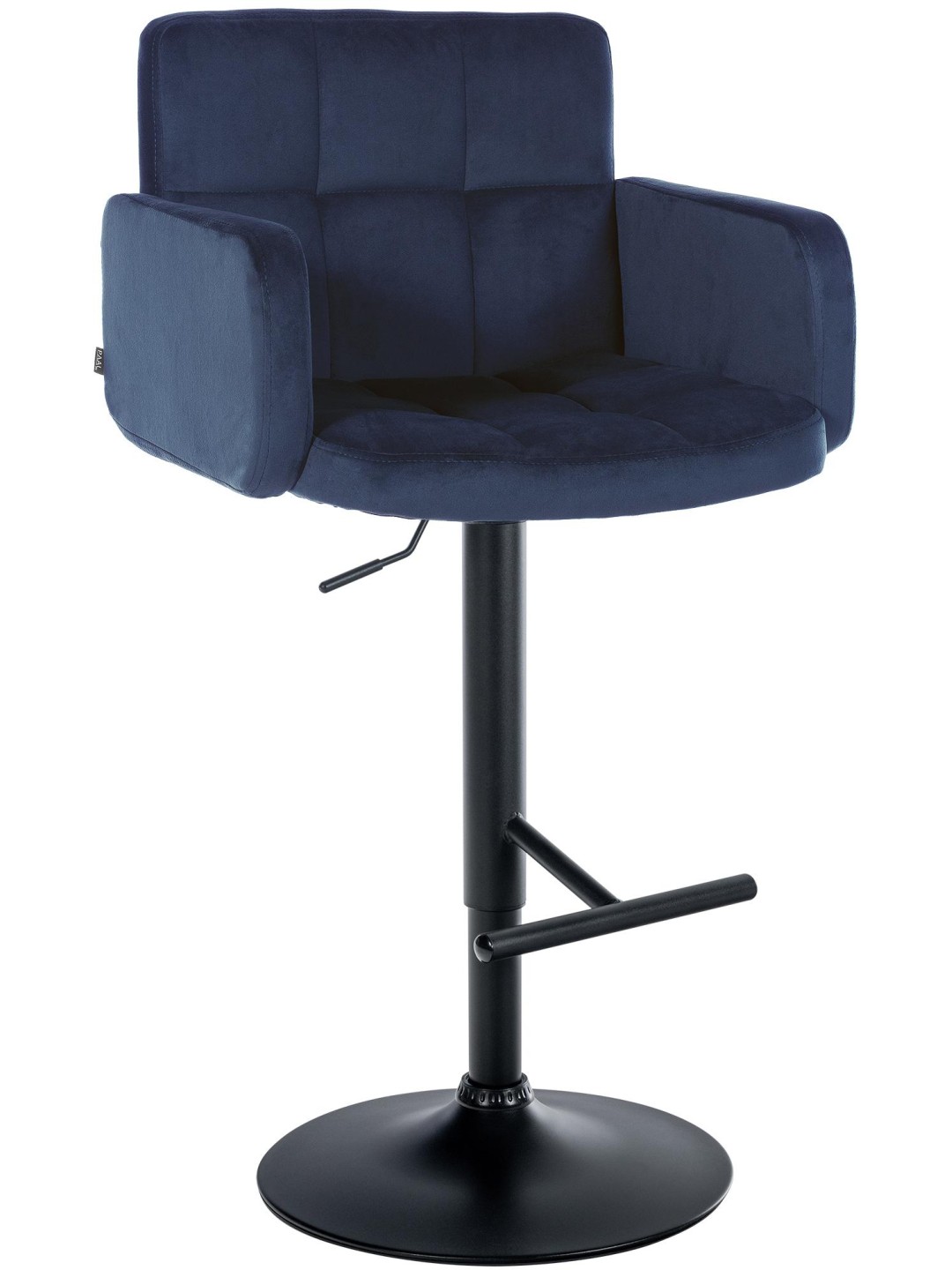 Banqueta alta de veludo Los Angeles, azul