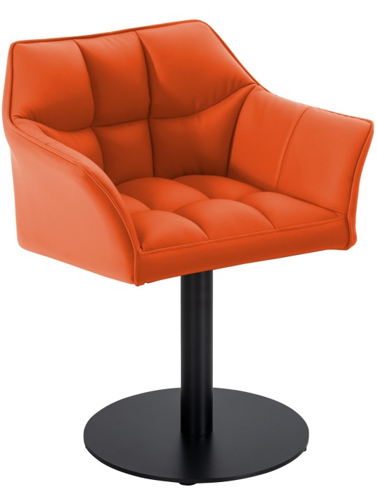 Espreguiçadeira Damaso couro sintético, laranja