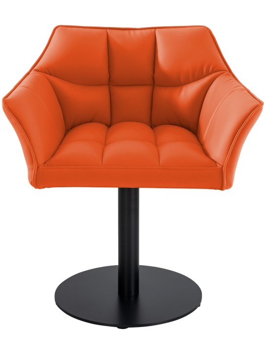 Espreguiçadeira Damaso couro sintético, laranja