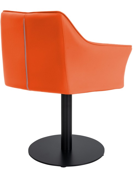 Espreguiçadeira Damaso couro sintético, laranja