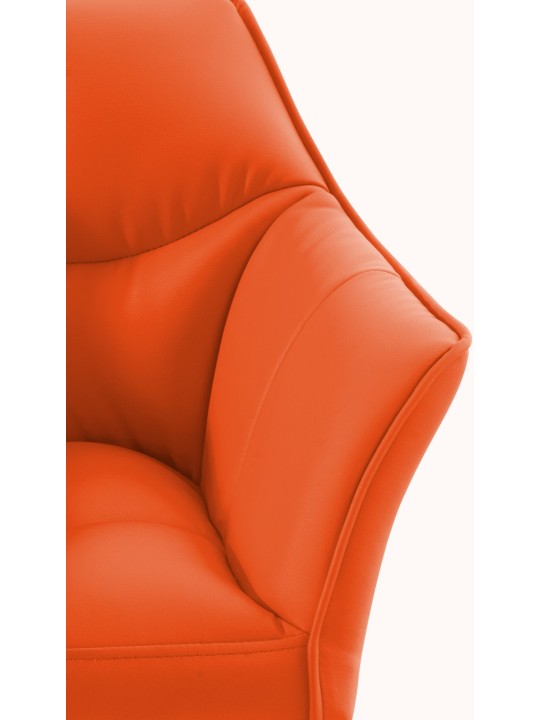 Espreguiçadeira Damaso couro sintético, laranja