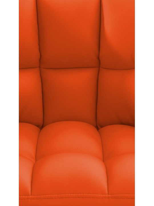 Espreguiçadeira Damaso couro sintético, laranja