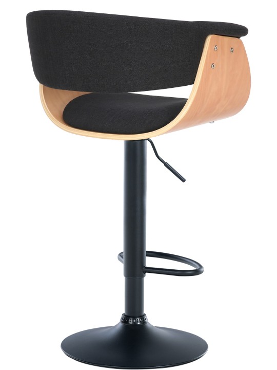 Conjunto de 2 bancos altos em tecido Vestal, natural/preto Conjunto de 2 bancos altos em tecido Vestal, natural/preto