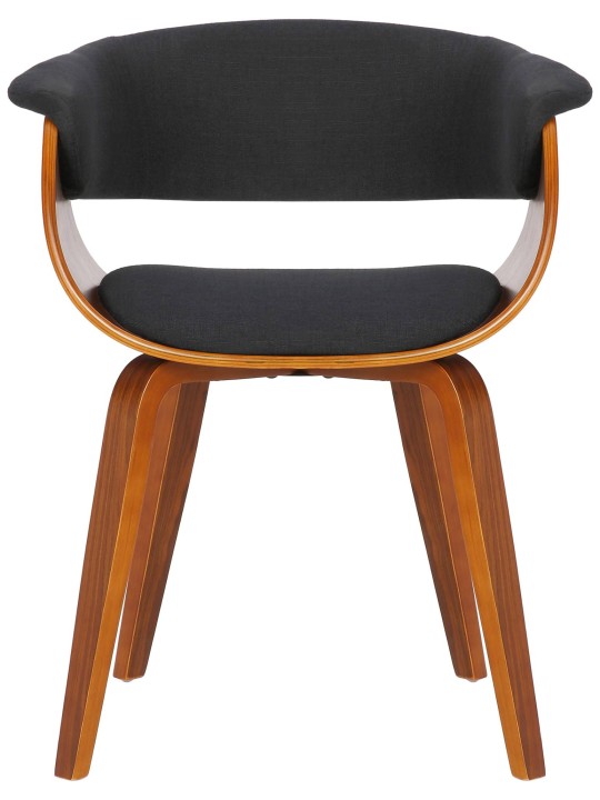 Conjunto de 2 cadeiras tecido Bruce, nogueira/preto