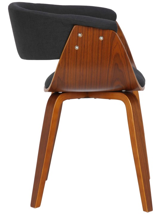 Conjunto de 2 cadeiras tecido Bruce, nogueira/preto