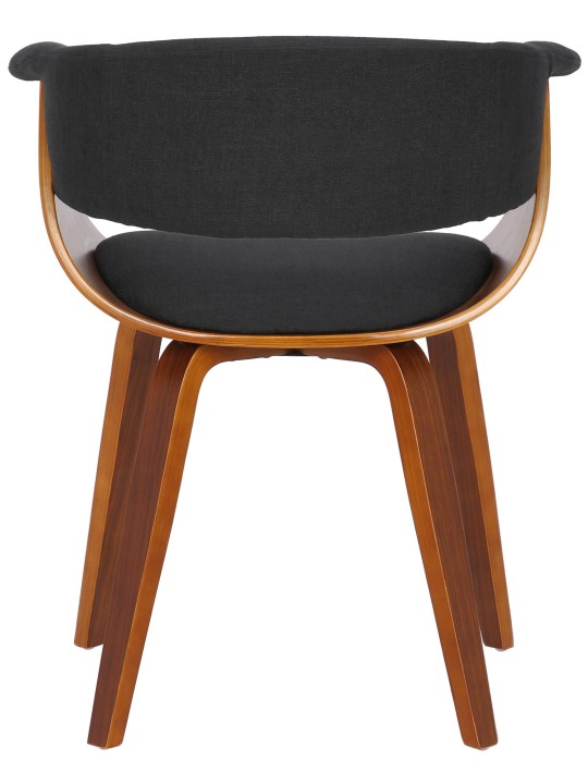 Conjunto de 2 cadeiras tecido Bruce, nogueira/preto