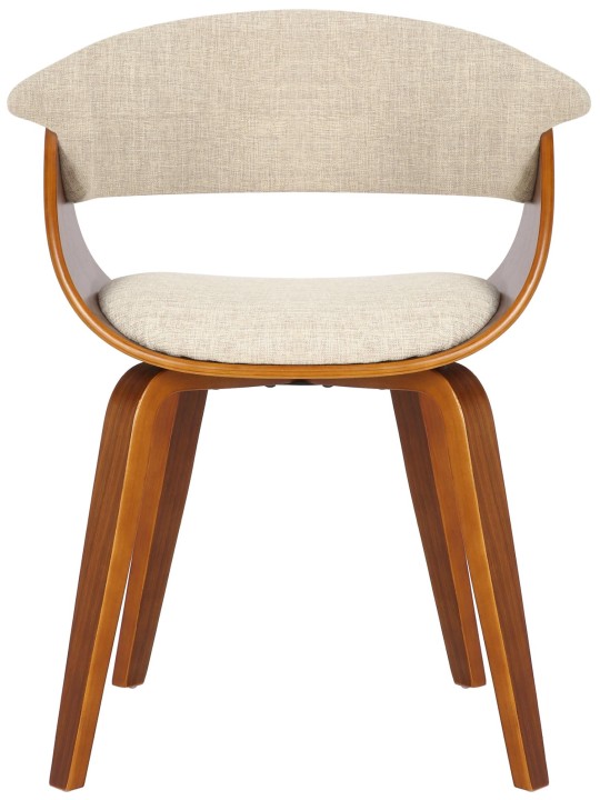 Conjunto de 2 cadeiras tecido Bruce, nogueira/creme