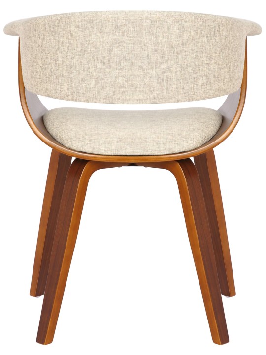 Conjunto de 2 cadeiras tecido Bruce, nogueira/creme