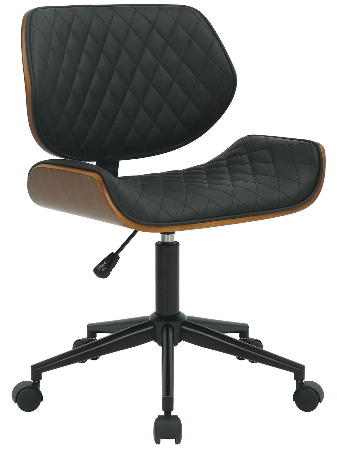 Cadeira de escritório Harvest de couro sintético, nogueira/preto