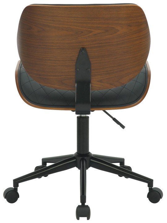 Cadeira de escritório Harvest de couro sintético, nogueira/preto