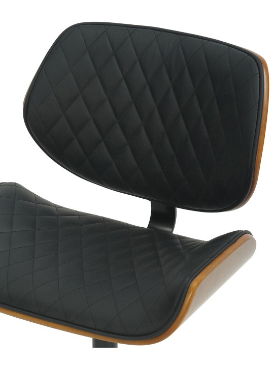 Cadeira de escritório Harvest de couro sintético, nogueira/preto