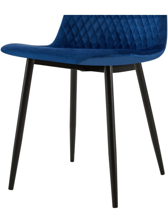 Cadeira de veludo Giverny, azul