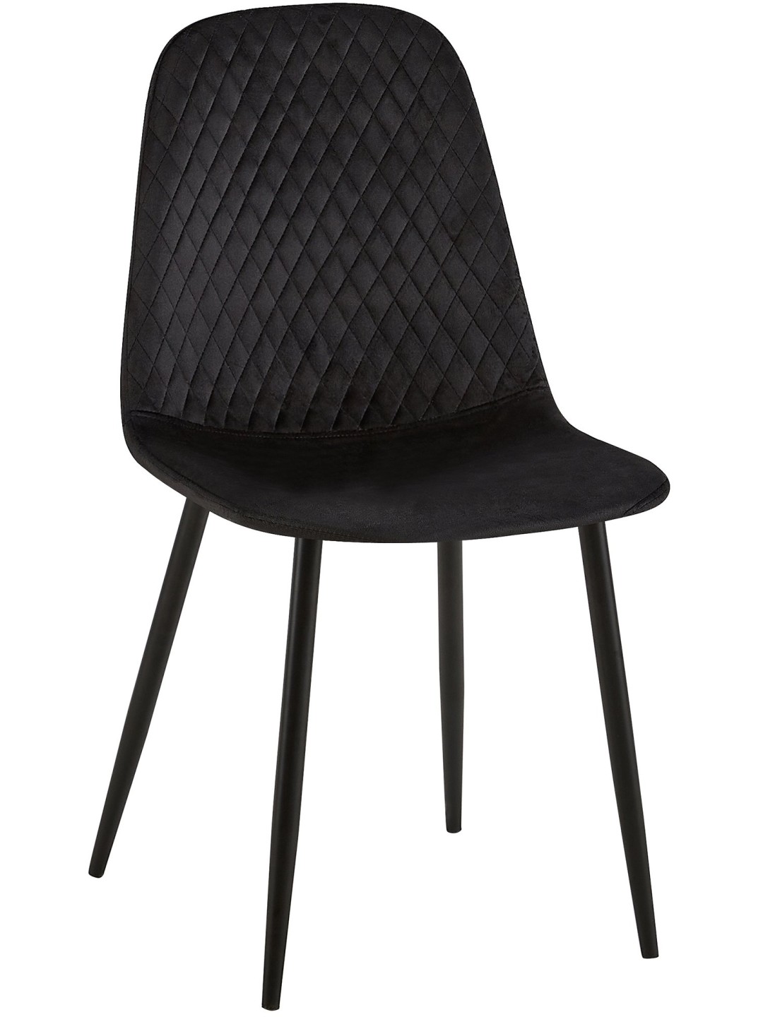 Cadeira de veludo Giverny, preto
