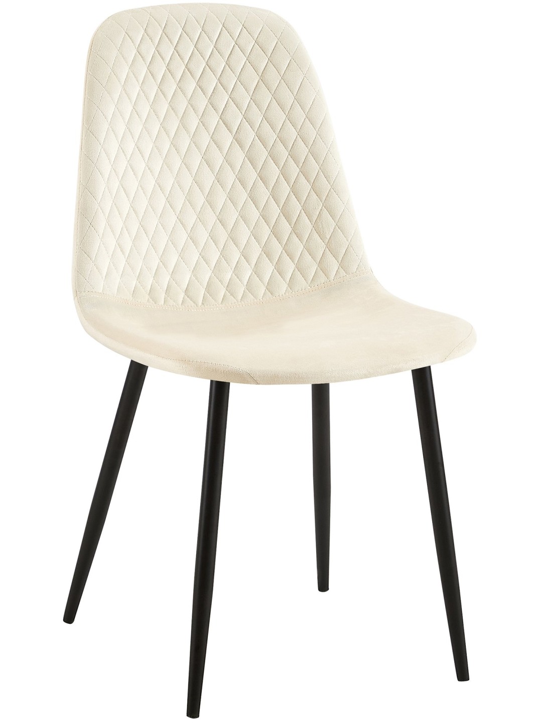 Cadeira de veludo Giverny, creme