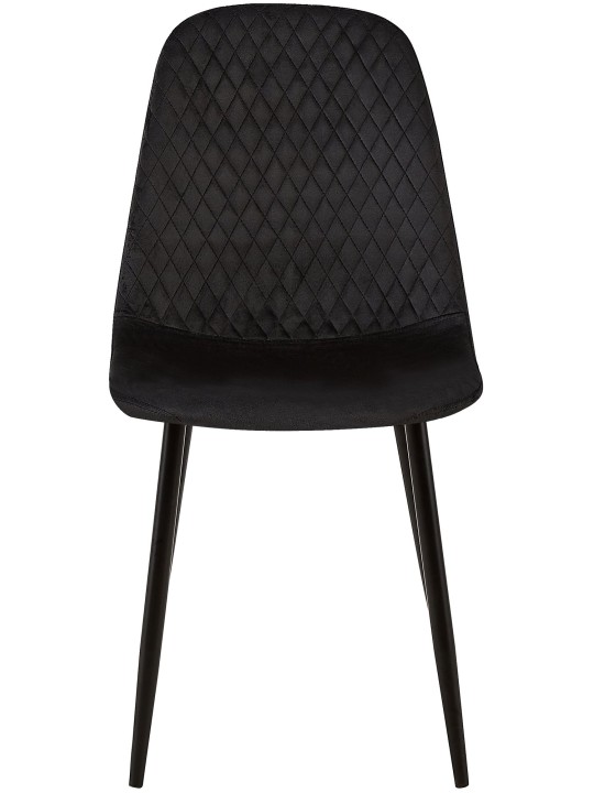 Conjunto de 4 cadeiras de veludo Giverny, preto