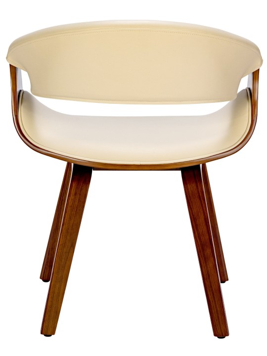 Cadeira de jantar Foley em couro sintético, nogueira/creme Cadeira de jantar Foley em couro sintético, nogueira/creme