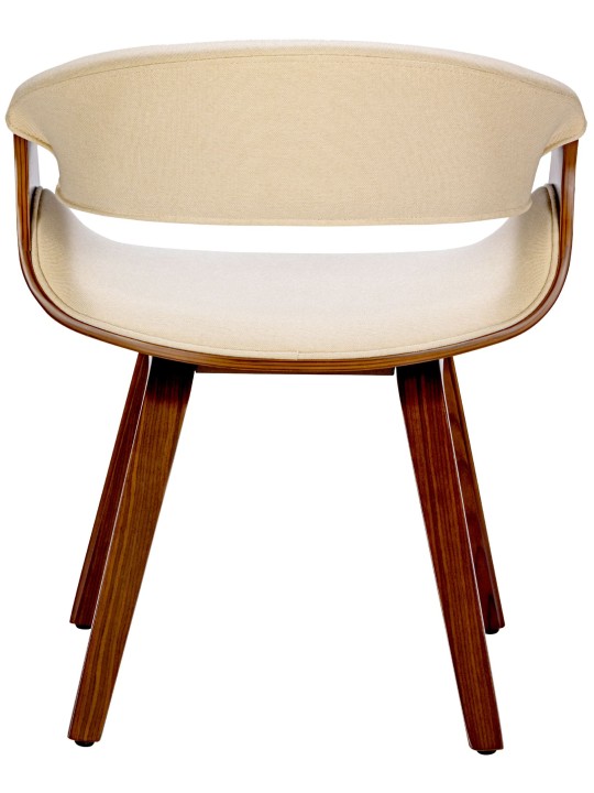 Cadeira para sala de jantar tecido Foley, nogueira/creme