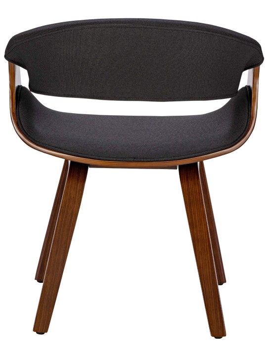 Cadeira para sala de jantar tecido Foley, nogueira/preto