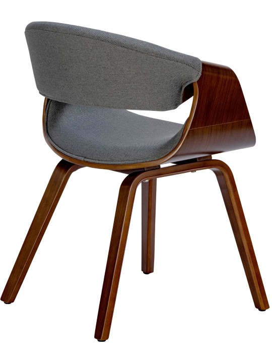 Cadeira para sala de jantar tecido Foley, nogueira/cinza