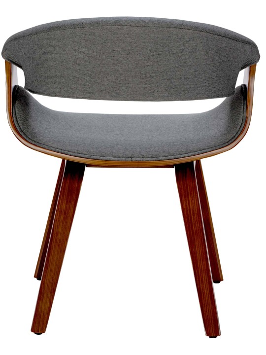 Cadeira para sala de jantar tecido Foley, nogueira/cinza