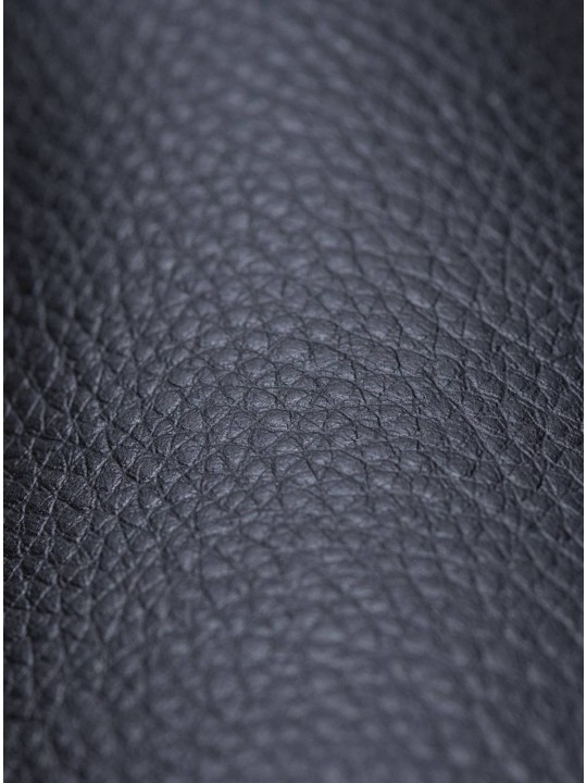 Cadeira de jantar Foley em couro sintético, nogueira/preto