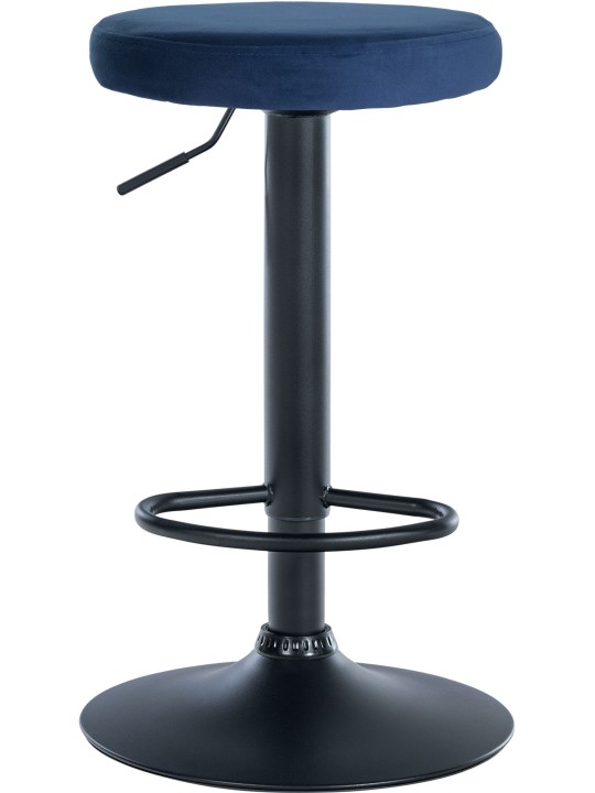 Conjunto de 2 bancos altos Ponte veludo, azul