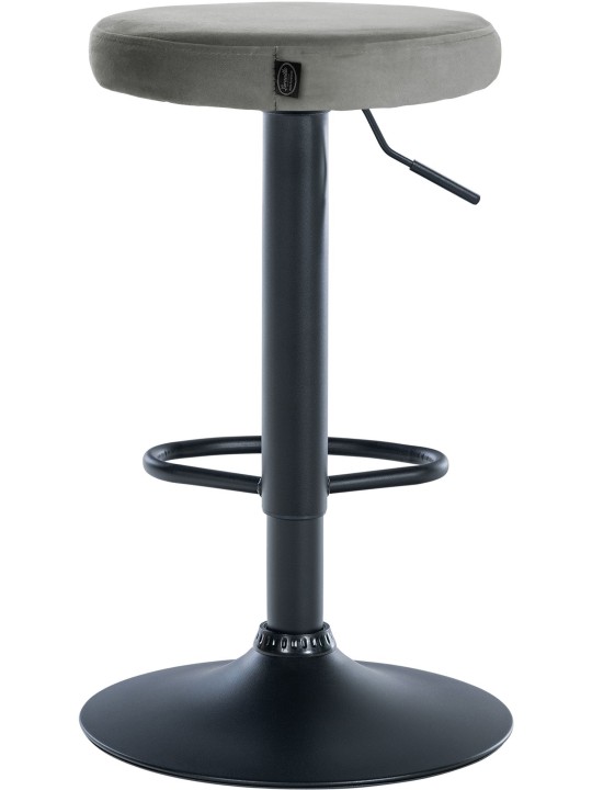 Conjunto de 2 bancos altos Ponte veludo, cinza