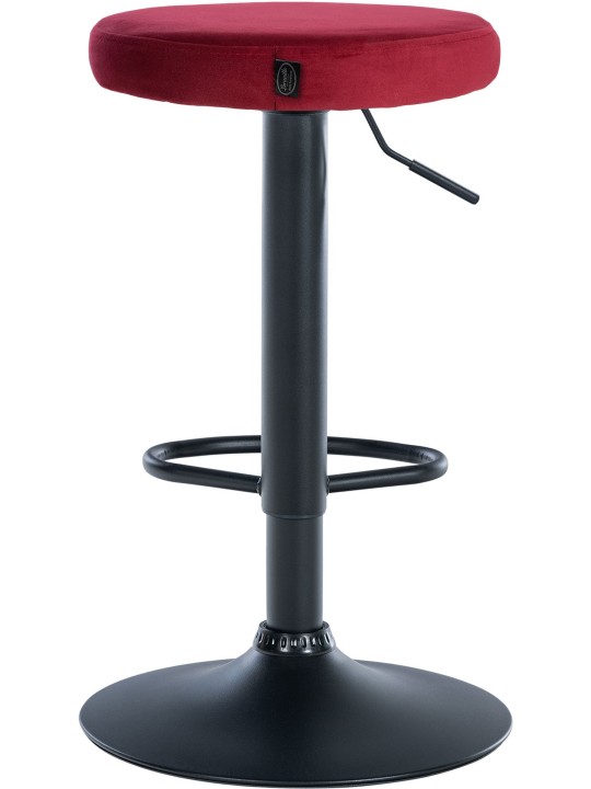 Conjunto de 2 bancos altos Ponte veludo, vermelho