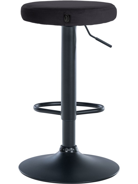 Conjunto de 2 bancos altos Ponte veludo, preto