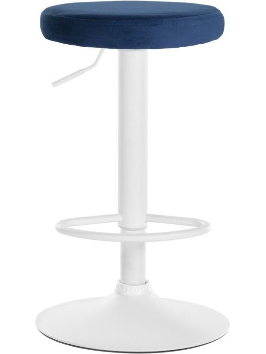 Conjunto de 2 bancos altos Ponte veludo, azul