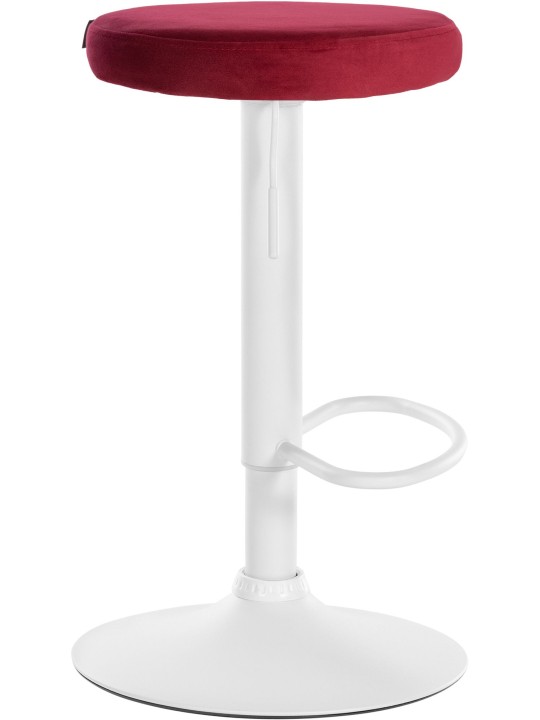 Conjunto de 2 bancos altos Ponte veludo, vermelho
