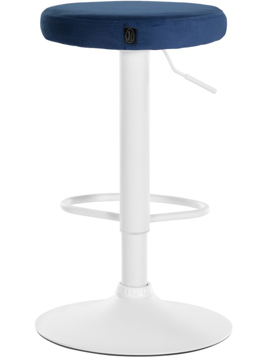 Conjunto de 2 bancos altos Ponte veludo, azul
