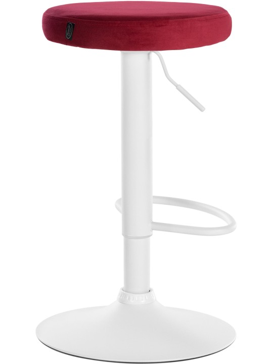 Conjunto de 2 bancos altos Ponte veludo, vermelho