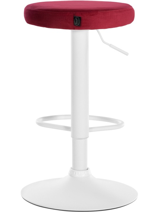 Conjunto de 2 bancos altos Ponte veludo, vermelho