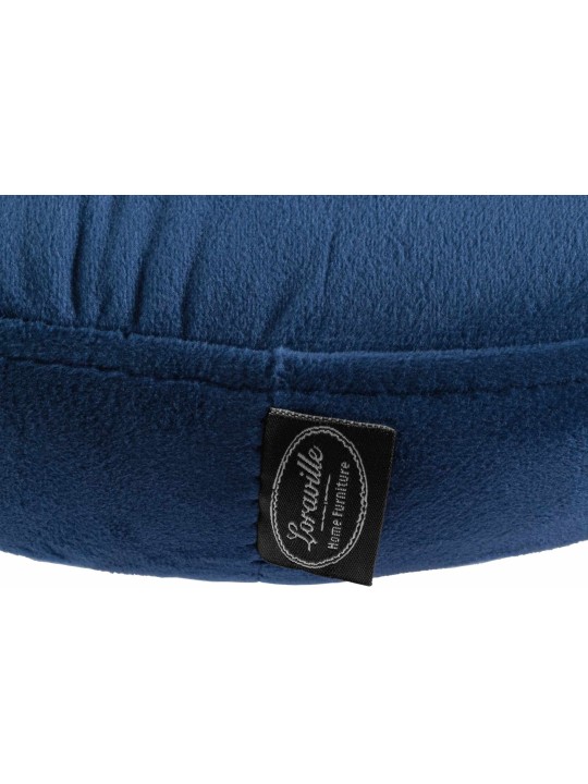 Conjunto de 2 bancos altos Ponte veludo cromado, azul